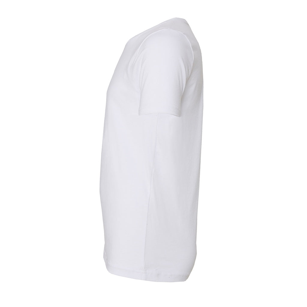 White - Side - Bella + Canvas Adults Unisex Crew Neck T-Shirt