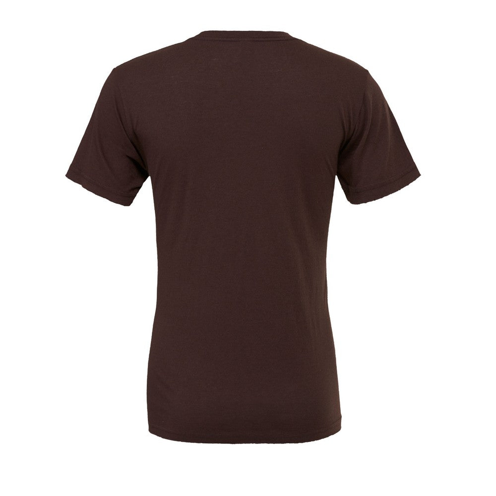 Brown - Back - Bella + Canvas Adults Unisex Crew Neck T-Shirt