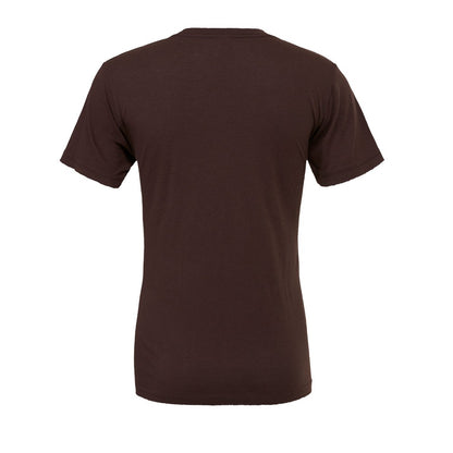 Brown - Back - Bella + Canvas Adults Unisex Crew Neck T-Shirt