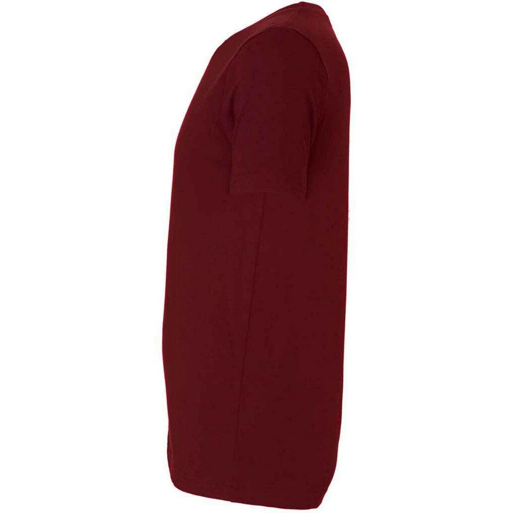 Maroon - Side - Bella + Canvas Adults Unisex Crew Neck T-Shirt