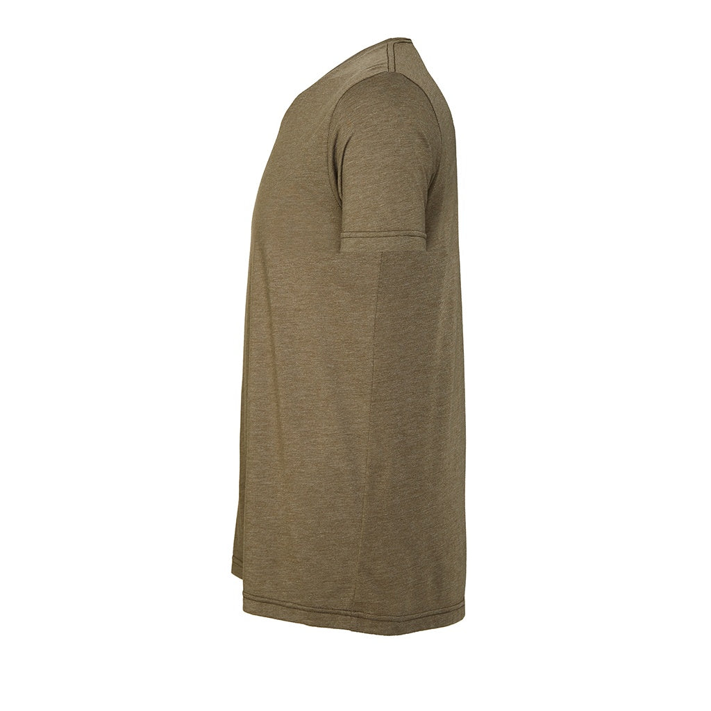 Military Green - Side - Bella + Canvas Adults Unisex Tri-Blend T-Shirt