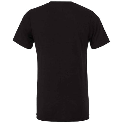 Solid Black - Back - Bella + Canvas Adults Unisex Tri-Blend T-Shirt