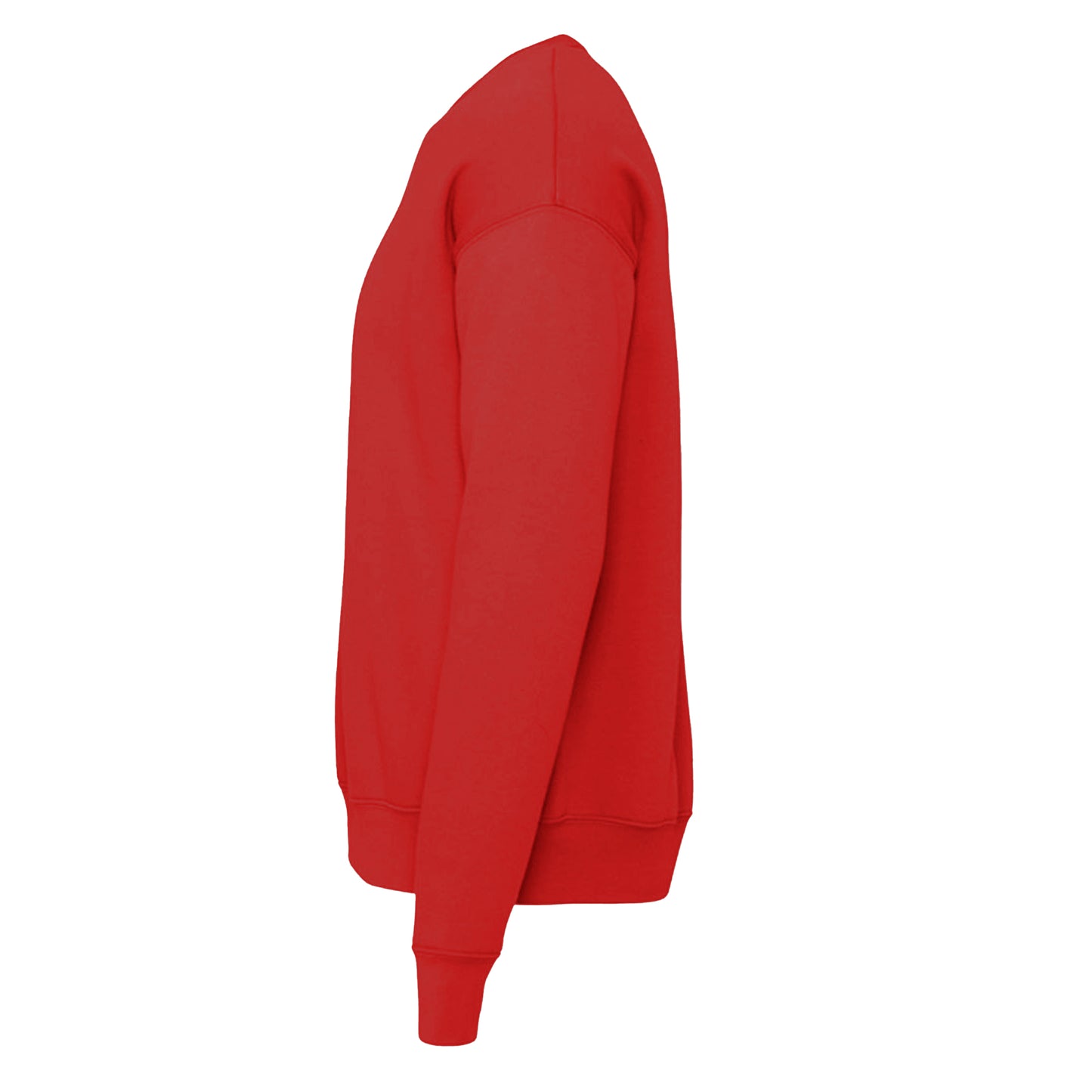 Red - Side - Bella + Canvas Adults Unisex Drop Shoulder Sweatshirt