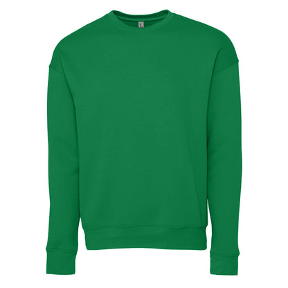 Kelly Green - Front - Bella + Canvas Adults Unisex Drop Shoulder Sweatshirt