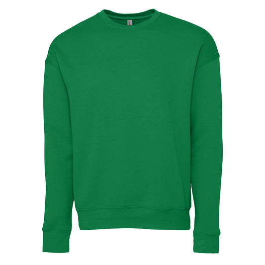 Kelly Green - Front - Bella + Canvas Adults Unisex Drop Shoulder Sweatshirt