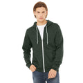 Heather Forest - Lifestyle - Bella + Canvas Adults Unisex Full Zip Hoodie