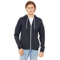 Heather Navy - Lifestyle - Bella + Canvas Adults Unisex Full Zip Hoodie