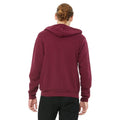 Maroon - Lifestyle - Bella + Canvas Adults Unisex Full Zip Hoodie