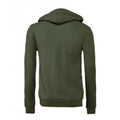 Military Green - Back - Bella + Canvas Adults Unisex Full Zip Hoodie