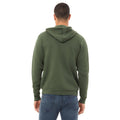 Military Green - Pack Shot - Bella + Canvas Adults Unisex Full Zip Hoodie