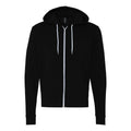 Black - Front - Bella + Canvas Adults Unisex Full Zip Hoodie