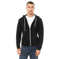 Black - Side - Bella + Canvas Adults Unisex Full Zip Hoodie