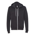 Dark Grey - Front - Bella + Canvas Adults Unisex Full Zip Hoodie