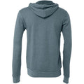 Slate Heather - Back - Bella + Canvas Adults Unisex Full Zip Hoodie