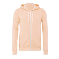 Peach - Front - Bella + Canvas Adults Unisex Full Zip Hoodie