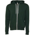 Forest Green - Front - Bella + Canvas Adults Unisex Full Zip Hoodie