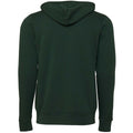 Forest Green - Back - Bella + Canvas Adults Unisex Full Zip Hoodie