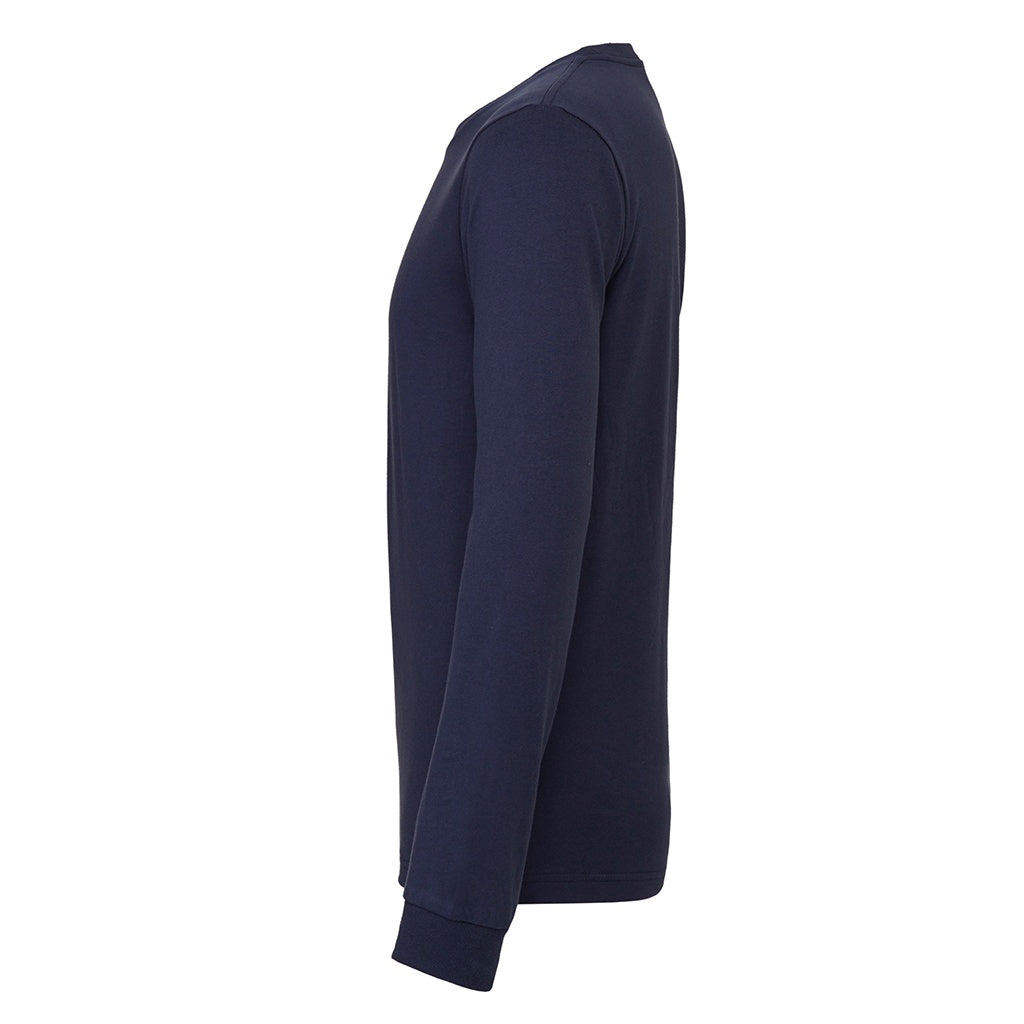 Navy - Pack Shot - Bella + Canvas Adults Unisex Jersey Long Sleeve T-Shirt