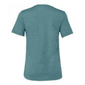 Deep Teal Heather - Back - Bella + Canvas Womens-Ladies Relaxed Jersey T-Shirt