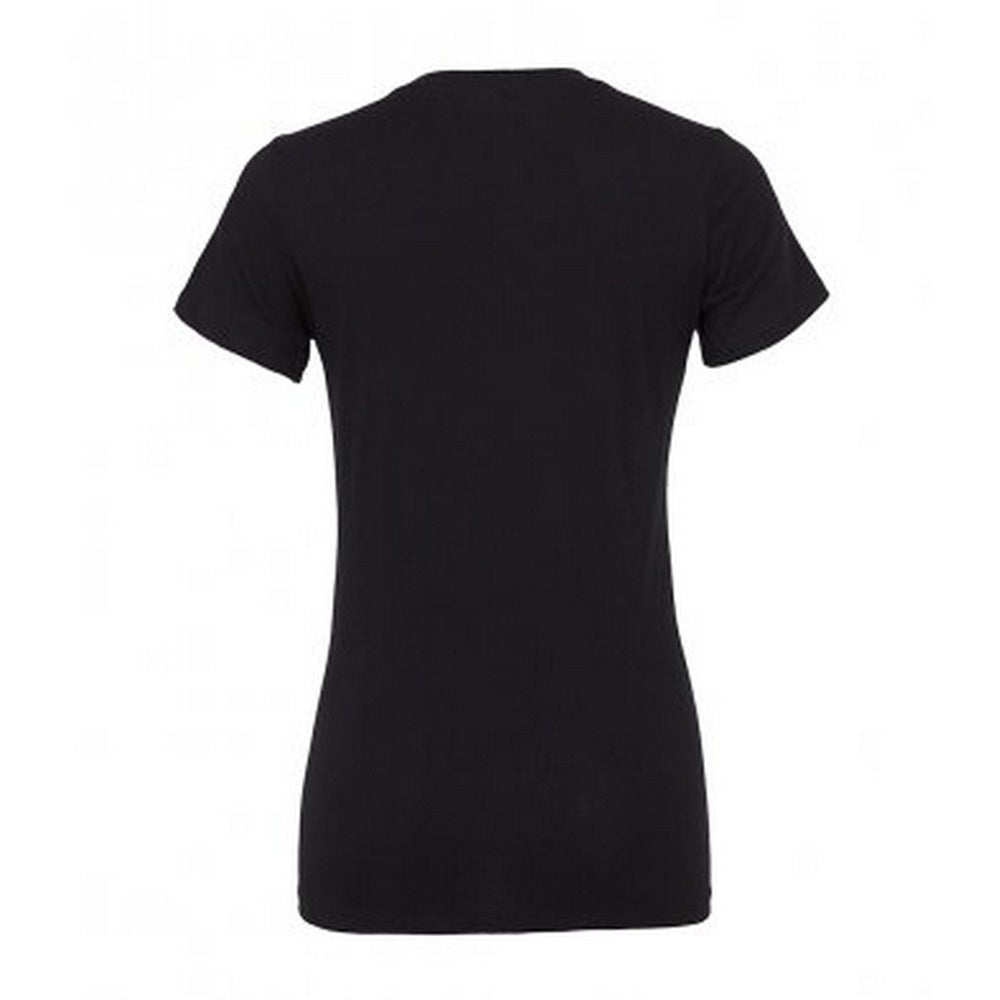 Black - Back - Bella + Canvas Womens-Ladies Relaxed Jersey T-Shirt