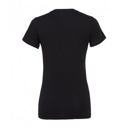 Black - Back - Bella + Canvas Womens-Ladies Relaxed Jersey T-Shirt