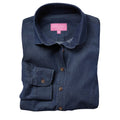 Denim - Front - Brook Taverner Womens-Ladies Banff Long Sleeve Chambray Shirt