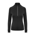 Jet Black - Front - AWDis Just Cool Womens-Ladies Cool-Flex Half Zip Top