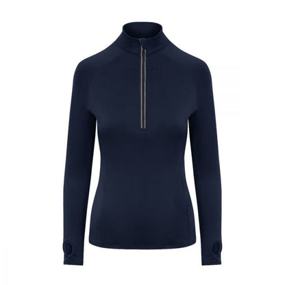 French Navy - Front - AWDis Just Cool Womens-Ladies Cool-Flex Half Zip Top