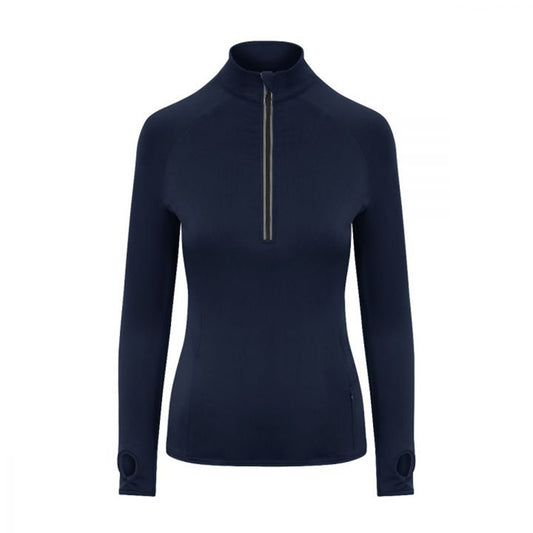 French Navy - Front - AWDis Just Cool Womens-Ladies Cool-Flex Half Zip Top