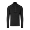 Jet Black - Front - AWDis Just Cool Mens Cool-Flex Half Zip Top