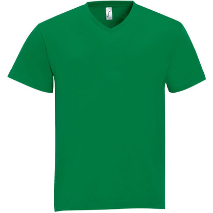 Kelly Green - Front - SOLS Mens Victory V Neck Short Sleeve T-Shirt