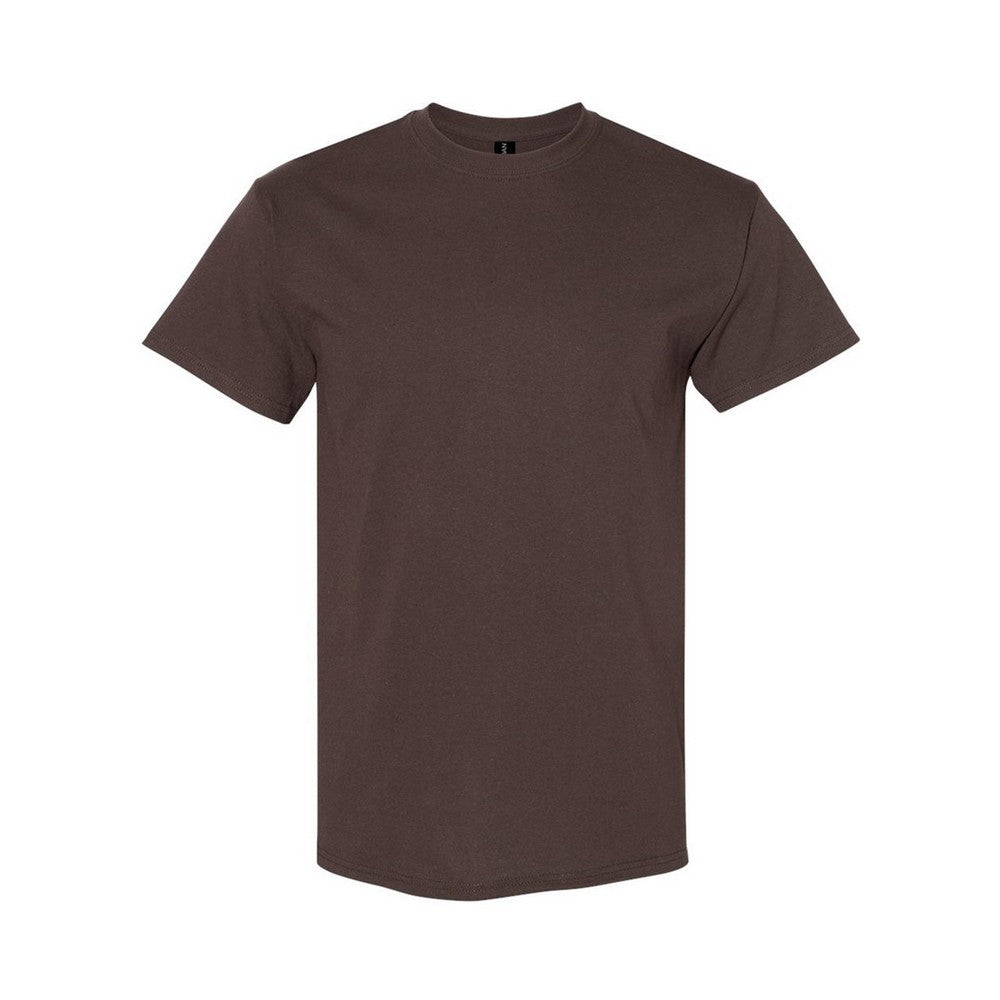 Dark Chocolate - Front - Gildan Mens Heavy Cotton T-Shirt