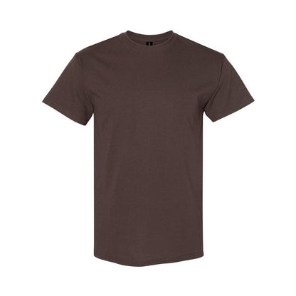 Dark Chocolate - Front - Gildan Mens Heavy Cotton T-Shirt