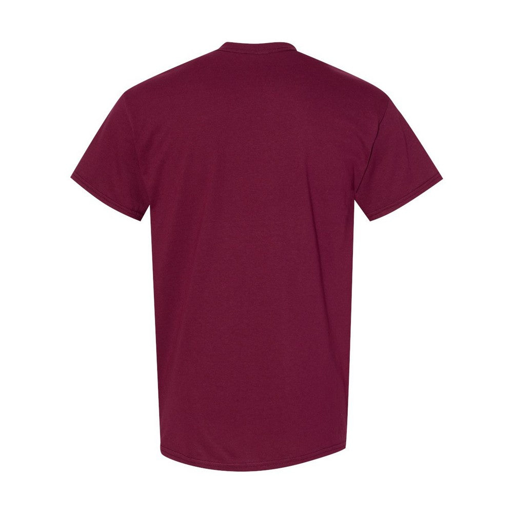 Maroon - Back - Gildan Mens Heavy Cotton T-Shirt