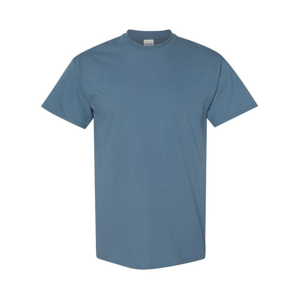 Indigo - Front - Gildan Mens Heavy Cotton T-Shirt