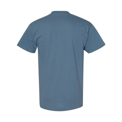 Indigo - Back - Gildan Mens Heavy Cotton T-Shirt
