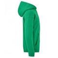 Heather Green - Side - Fruit of the Loom Childrens-Kids Classic Hooded Sweatshirt
