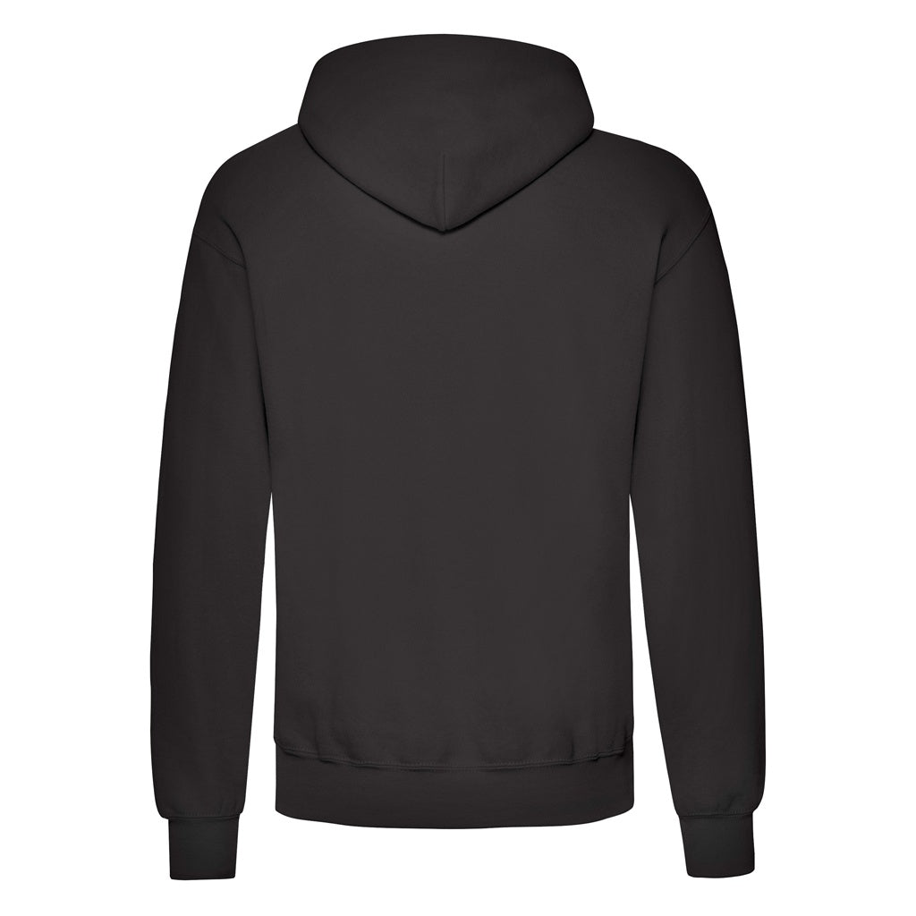 Black - Back - Fruit Of The Loom Adults Unisex Classic Hooded Sweatshirt