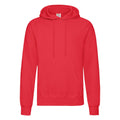 Red - Front - Fruit of the Loom Adults Unisex Classic Hooded Sweatshirt