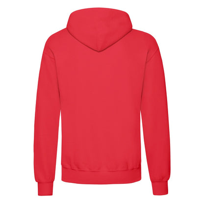 Red - Back - Fruit Of The Loom Adults Unisex Classic Hooded Sweatshirt