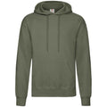 Classic Olive - Front - Fruit of the Loom Adults Unisex Classic Hooded Sweatshirt