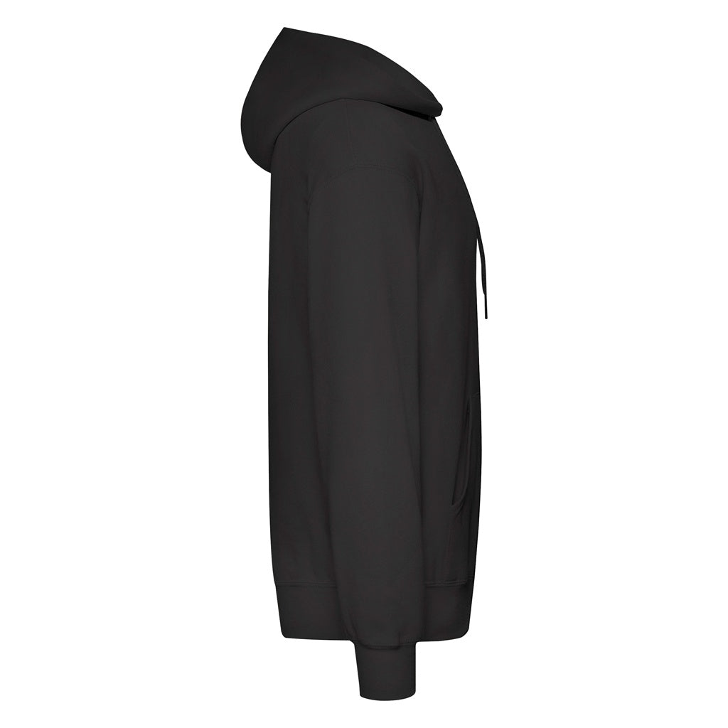 Black - Side - Fruit Of The Loom Adults Unisex Classic Hooded Sweatshirt