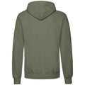 Classic Olive - Back - Fruit of the Loom Adults Unisex Classic Hooded Sweatshirt