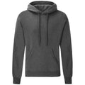Dark Grey - Front - Fruit of the Loom Adults Unisex Classic Hooded Sweatshirt
