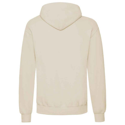 Natural - Back - Fruit Of The Loom Adults Unisex Classic Hooded Sweatshirt
