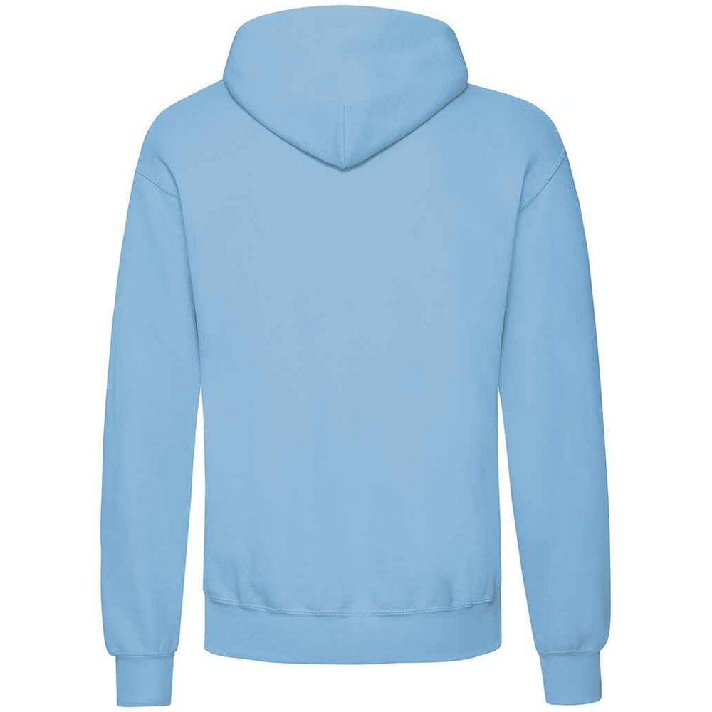 Sky Blue - Back - Fruit Of The Loom Adults Unisex Classic Hooded Sweatshirt