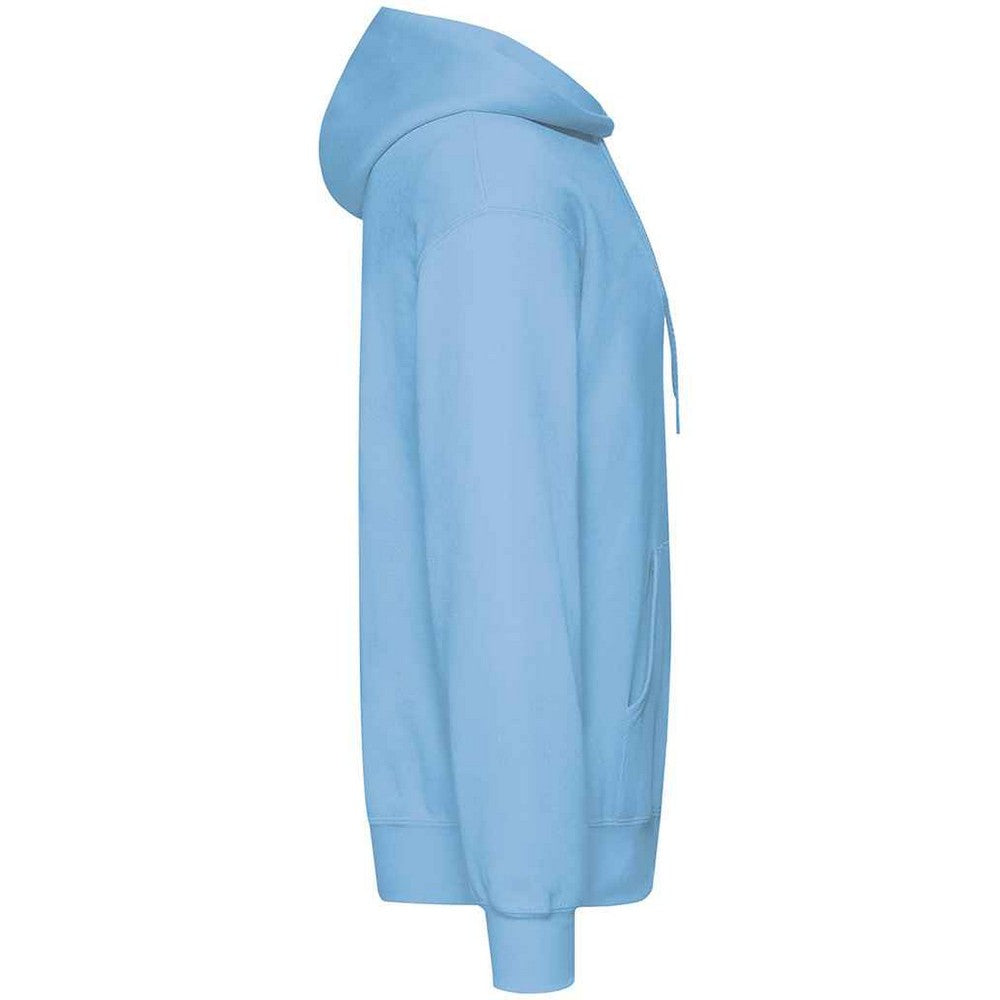 Sky Blue - Side - Fruit Of The Loom Adults Unisex Classic Hooded Sweatshirt