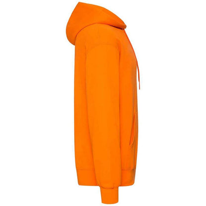 Orange - Side - Fruit Of The Loom Adults Unisex Classic Hooded Sweatshirt