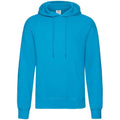 Azure - Front - Fruit Of The Loom Adults Unisex Classic Hooded Sweatshirt