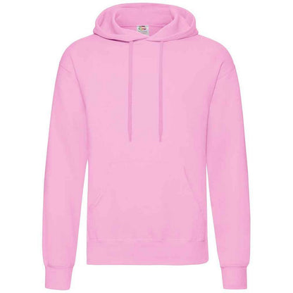 Light Pink - Front - Fruit Of The Loom Adults Unisex Classic Hooded Sweatshirt